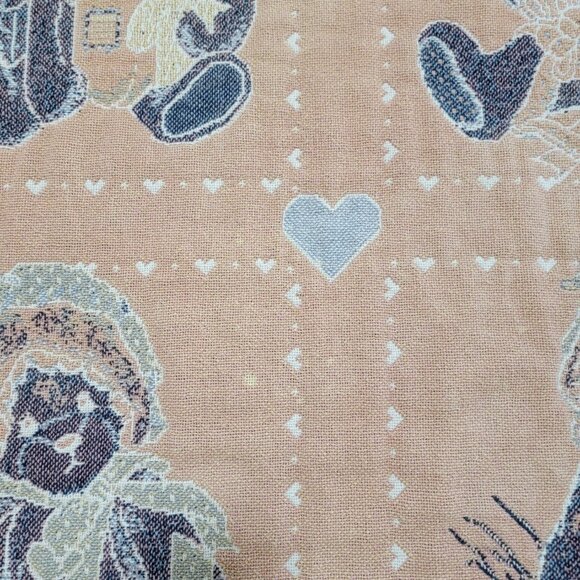 VTG Priscilla Hillman Teddy Bear Woven Tapestry Throw Blanket Nursery *READ* - Picture 8 of 8